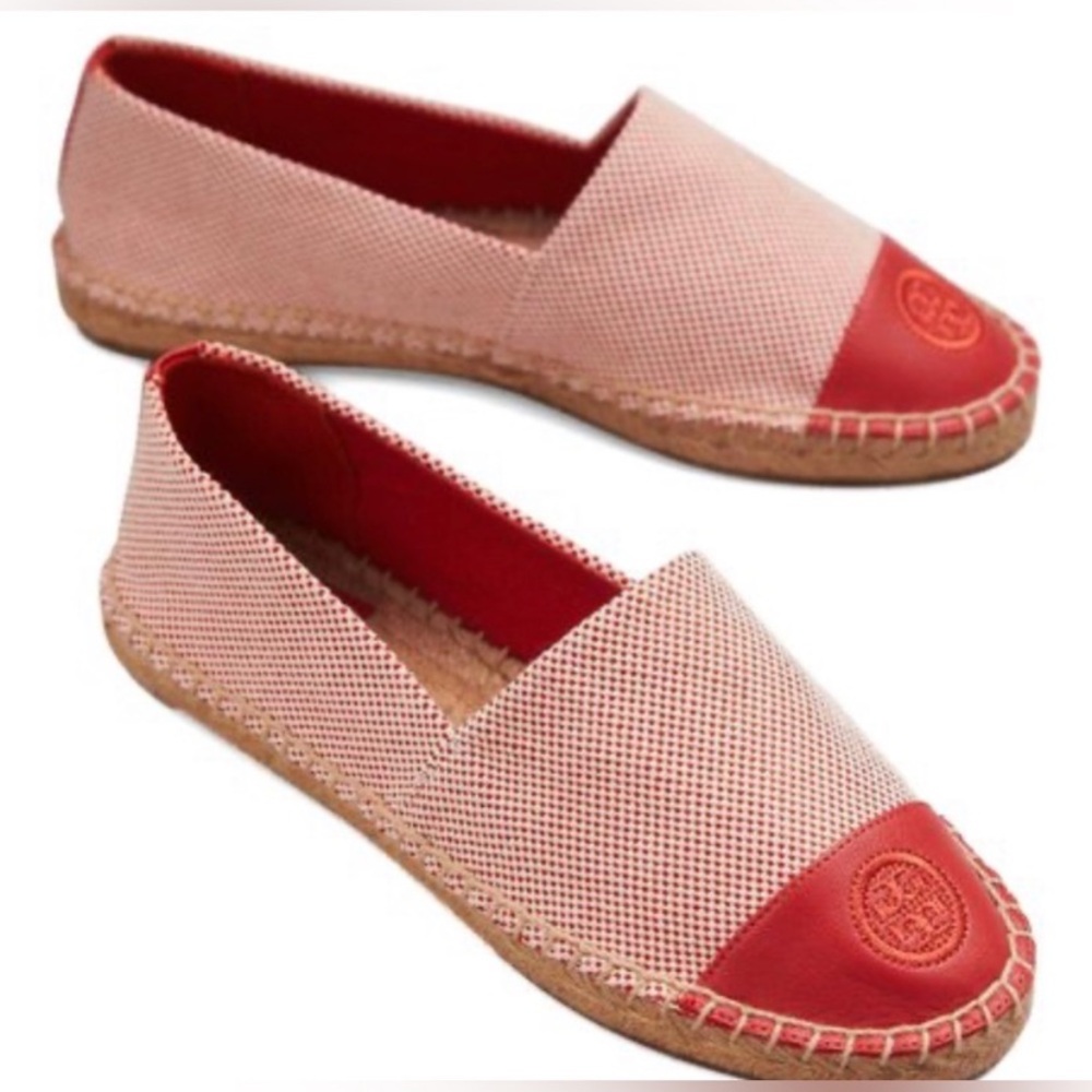 Tory Burch Red Espadrille Slip-Ons NWOB